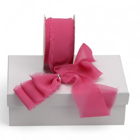 NASTRO SFRANGIATO 40MMX15MT FUXIA